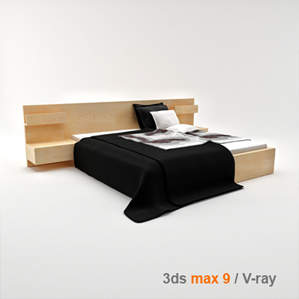 bed ikea malm furnitures 3d max - Malm 8 piece furniture set by lajhar